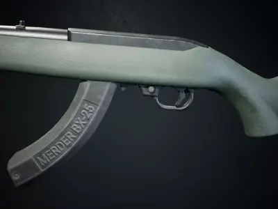 PBR - Ruger 10 22 Sporter Rifle - Game-Ready 3D Asset Low-poly 3D model