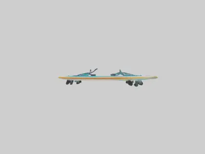 Paddleboard model Low-poly 3D model