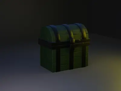 Low Poly Treasure Chest 3D model