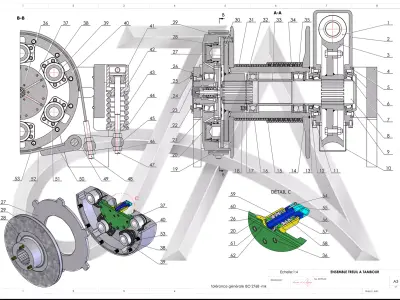 Mechanical Winch-  Industrial Treuil- High 3D Model -SolidWorks- 3D model