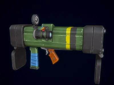 Stylized Rocket Launcher Low-poly 3D model buy