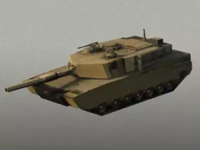 M1 Abram tank Low-poly 3D model