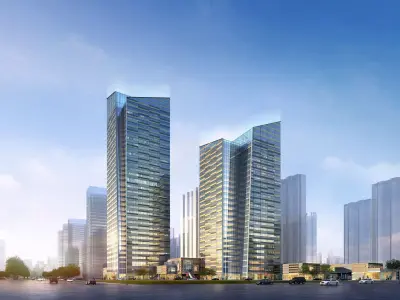3Dmax fashion city commercial square building 338 3D model