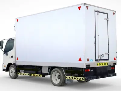 Hino 616 Hybrid Fridge 2020 Low-poly 3D model