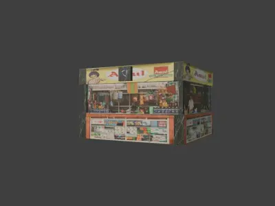 Indian Railways Stall Low-poly 3D model