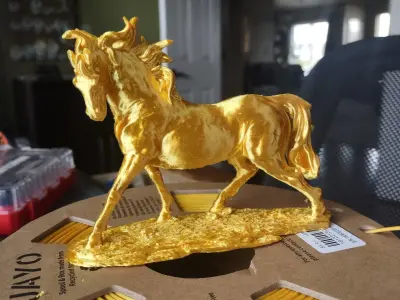 Running horse sculpture 3D print model