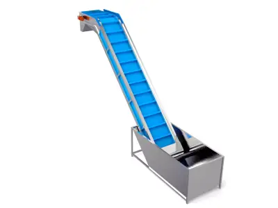 Even Feeding Elevator Animated Low-poly 3D model