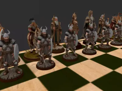 AJEDREZ VIKINGO 3D print model