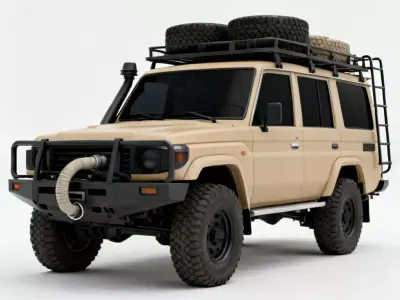 Realistic Expedition SUV 3D Model Low-poly 3D model