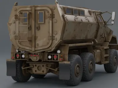 MRAP Caiman 3D model Low-poly 3D model