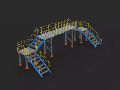  Industrial Bridge 3D model