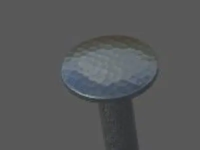 Clean bent and straight nails Low-poly 3D model