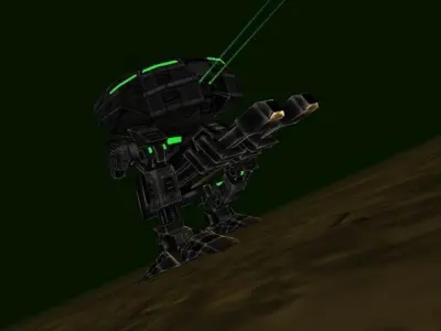 Mech walker Low-poly 3D model