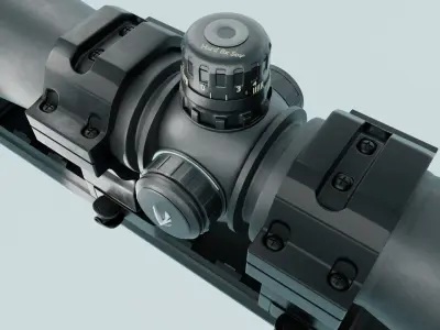 Precision 8X Gun Scope - High-Quality 3D Model 3D model