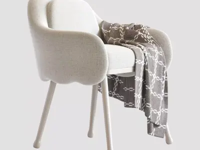 Corolla 270 White Armchair by Cristina Celestino 3D model