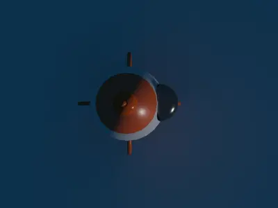 cartoony rocket low poly 3d model  Low-poly 3D model