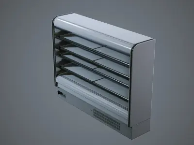 Industrial Convenience Store Fridge Refridgerator Low-poly 3D model
