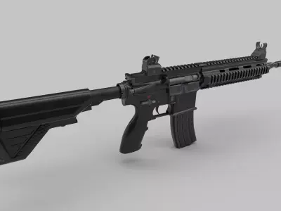 M416 RIFLE Low-poly 3D model Low-poly 3D model