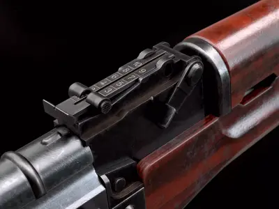 AKM - low poly model Low-poly 3D model