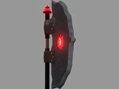 Devil axe Low-poly 3D model