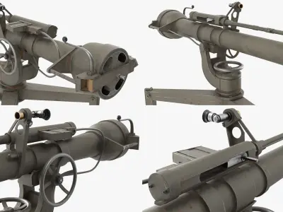  M40 Weapon Recoilless Rifle Deployed Green 