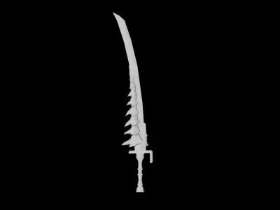 Volcano King Long Sword Low-poly 3D model