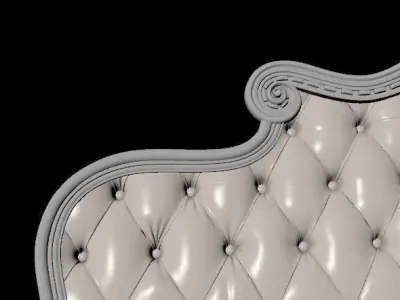 bed headboard 3D model