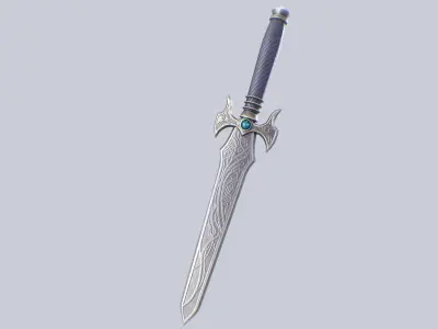 Fantasy dagger Low-poly 3D model