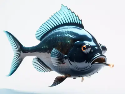 Stylized Robotic Angler Fish Model 3D model