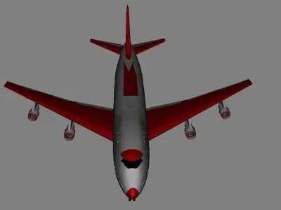 Emirates Passenger Plane Airbus Low-poly 3D model