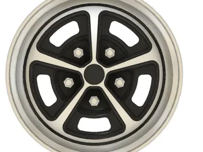 3d Printable Chevy SS vintage wheels - Hi poly 3D print model