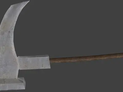 Low Poly Scythe Weapon Free low-poly 3D model