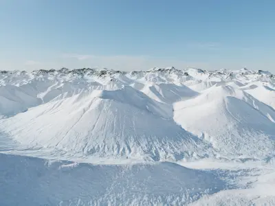 Alaskan Winter Mountain Range PBR Terrain 3D model