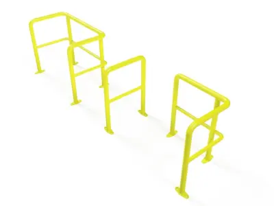 BARRIERS two metal railings 3D model