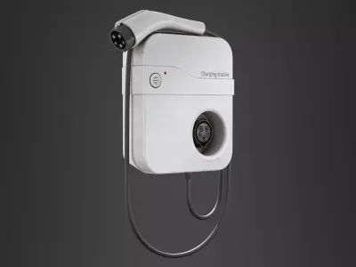 Charging Electric Station PBR 3D model
