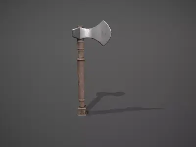 Antique Axe Low-poly 3D model