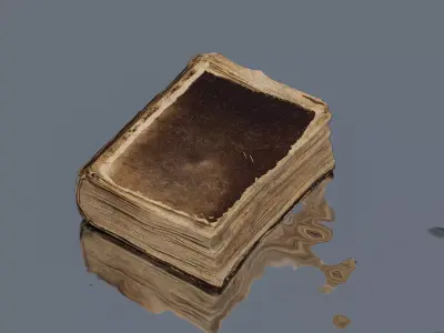 Old book Low-poly 3D model