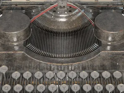 Retro Typewriter 0001 3D model