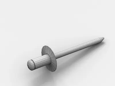rivet metal screw 3D model