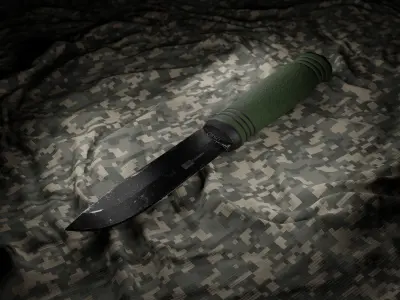 Knife Columbia 1758D Low-poly 3D model