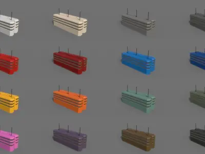 PBR Sci-Fi Building A18 Low-poly 3D model
