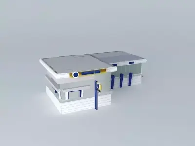Super Fiat dealership Free 3D model
