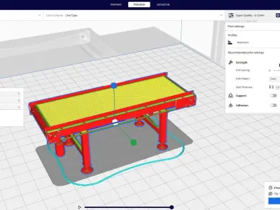 industrial conveyor 3D print model
