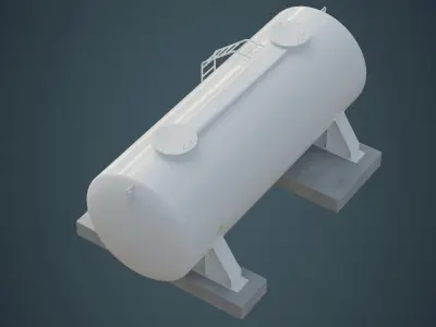 Industrial Gas Tank 4A Low-poly 3D model