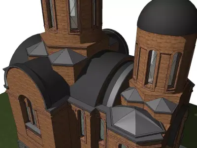 St Nicholas Orthodox Church  Detailed 3D Model  3D model