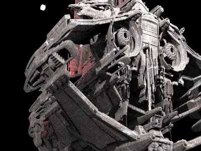 Dark Dreadnaught airship 3 3D model