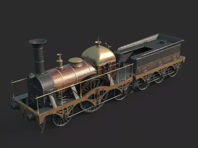 Vintage vehicle Firefly locomotive 3D model