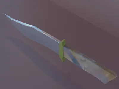 Military Knife Low-poly 3D model Low-poly 3D model