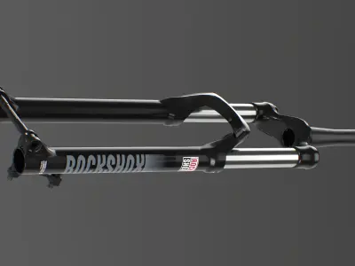 Front suspension Fork Low-poly 3D model