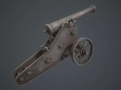cannon Chernihiv Low-poly 3D model